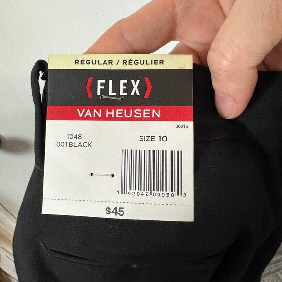Van Heusen Women’s Black Flex Straight-Leg Dress Pants – Size 10 Regular - Picture 9 of 9